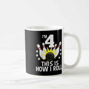 Mug Enfants 4 ans Bowling Anniversaire chemise de fête