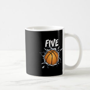 Mug Enfants 5 ans Basketball Anniversaire Thème 5t