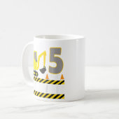 Mug Enfants 5 ans Garçon 5 ans 5e anniversaire Constru (Devant gauche)