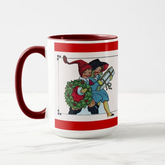 MUG ENFANTS AVEC CADEAUX DE NOËL (Gauche)