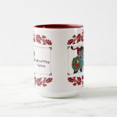 MUG ENFANTS AVEC CADEAUX DE NOËL ET FLORAUX ROUGE (Centre)