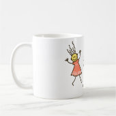 Mug enfants, bâtons de figurines, heureux (Gauche)