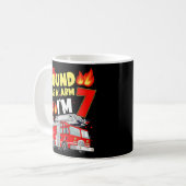 Mug Enfants Camion d'incendie 7e anniversaire Garçon p (Devant gauche)