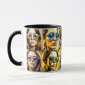 Mug Enfants cool en lunettes de soleil AI Art (Gauche)
