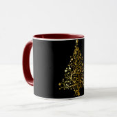Mug Enfants cool Gold Arbre de Noël Noir (Devant gauche)