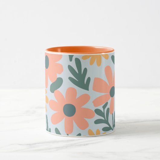 Mug Enfants Cute Ladybug Polka dot Daisy Flower Motif (Centre)