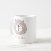 Mug Enfants Cute Ours Scandi Nom Personnalisé (Devant gauche)