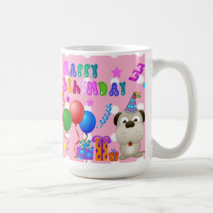 Mug Enfants d'anniversaire chiot mignon