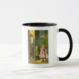 Mug Enfants de Noël heureux laissant Père Noël dedans
