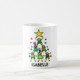 Mug Enfants de Noël personnalisés