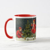 Mug Enfants décorant le sapin de Noël (Gauche)