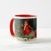 Mug Enfants décorant le sapin de Noël (Devant gauche)