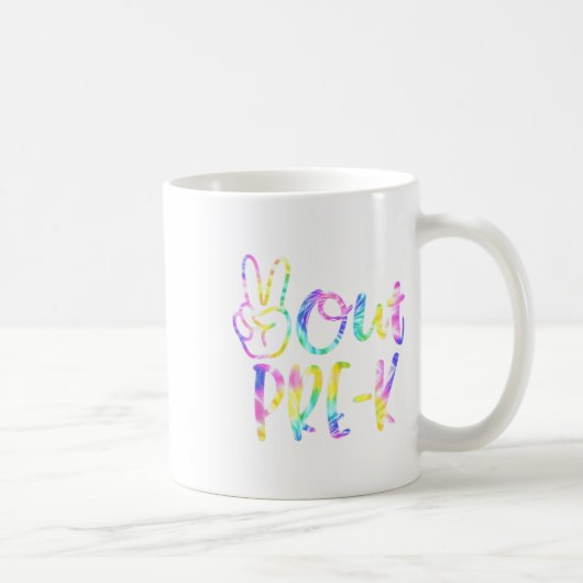 Mug Enfants Dernier Jour De L'École Paix Sortir Présco (Droite)