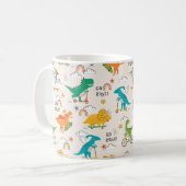 Mug Enfants Dinosaur Motif voyageur (Devant gauche)