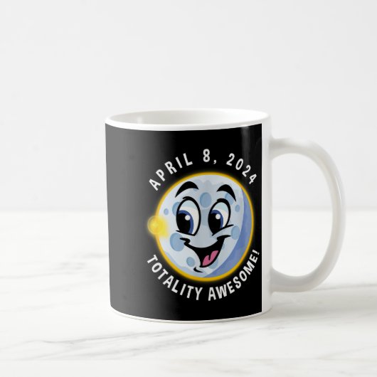 Mug Enfants Éclipse Solaire 8 Avril Sourire (Droite)