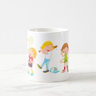 Mug Enfants Jouant Au Sport