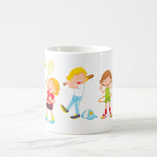 Mug Enfants Jouant Au Sport