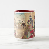 Mug Enfants jouant dans la neige sous des pruniers (Centre)