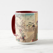 Mug Enfants jouant dans la neige sous des pruniers (Devant gauche)