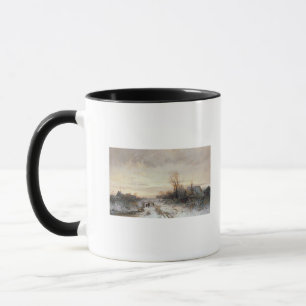 Mug Enfants jouant dans un paysage d'hiver