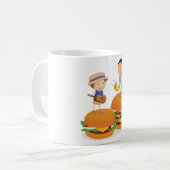 Mug Enfants jouant de la musique sur des cheeseburgers (Devant gauche)