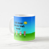 Mug Enfants jouant dehors un jour ensoleillé (Devant gauche)