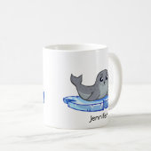 Mug Enfants mignons de bande dessinée de bébé phoque (Devant droit)