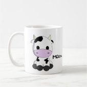 Mug Enfants mignons de bande dessinée de vache à bébé (Gauche)