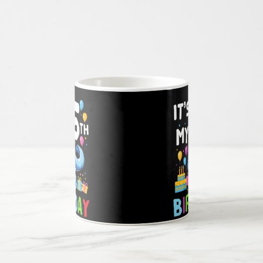 Mug Enfants Monster Camion 5e anniversaire garçon 5 an (Centre)