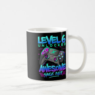 Mug Enfants Niveau 6 Déverrouillé 6 Ans Garçon Anniver