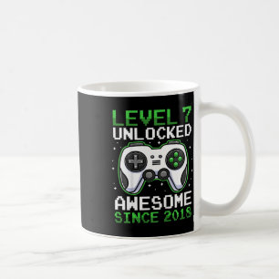 Mug Enfants Niveau 7 Débloqué 7 Ans Vieille Fille Joue