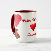 Mug Enfants ours en peluche Valentines (Devant gauche)