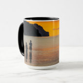 Mug Enfants pêchant au coucher du soleil (Devant gauche)