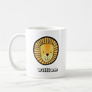Mug Enfants Personnalisés Lion Jungle Nom animal