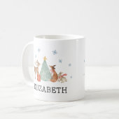 Mug Enfants personnalisés Noël Bois Animaux Hot (Devant gauche)