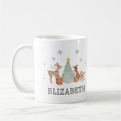 Mug Enfants personnalisés Noël Bois Animaux Hot (Gauche)