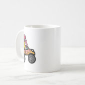 Mug Enfants Pink Dino Monster Camion cancer du sein de (Devant gauche)