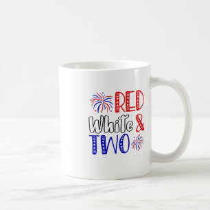 Mug Enfants Rouge Blanc Et Deux Anniversaires 4 juille