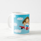 Mug Enfants Sur Un Avion (Devant gauche)
