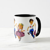 Mug Enfants vintages Garçon et fille : adorable (Devant droit)