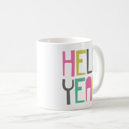 Mug Enfer coloré Oui (Devant droit)