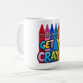 Mug Enfilez Votre Crayon ! Happy Cartoon Crayons Art (Devant gauche)
