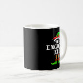 Mug Engaged Elf Matching Family Group Christmas Party  (Devant droit)