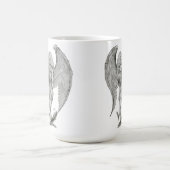Mug Engel Bleistiftzeichnung Design noir et blanc (Centre)