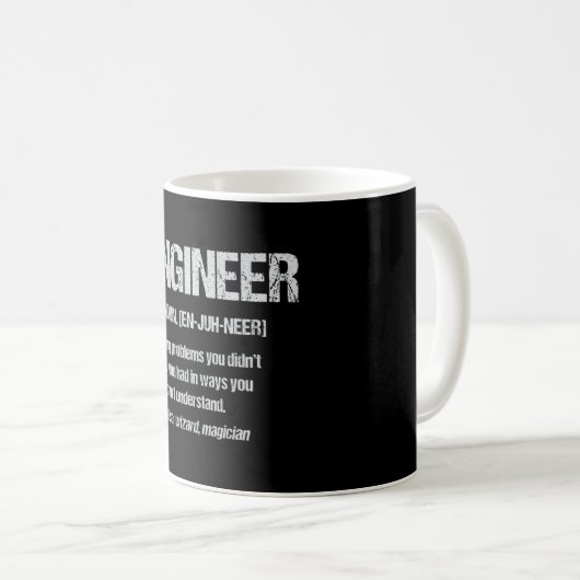 Mug ENGINEER NOUN Funny Engineering Quotes Graduation (Devant droit)