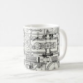 Mug Engins de ver : Machines Techniques Simples. (Devant droit)