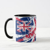 Mug ENGLAND/UNITED KINGDDN flag sun reflections stroke (Gauche)