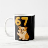 Mug English Bulldog Dog Funny 67 Meme Six Seven Balloo (Gauche)