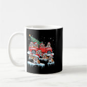 Mug English Bulldog Riding Red Truck Ugly Sweater Chri (Gauche)