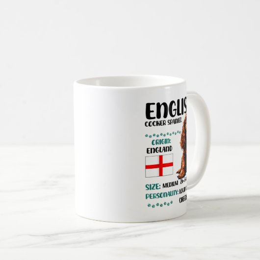 Mug English Er Spaniel Origin Funny Er Spaniel Lover (Devant droit)